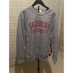 Salisbury University Sweatshirt Crewneck Gray Burgundy College Apparel